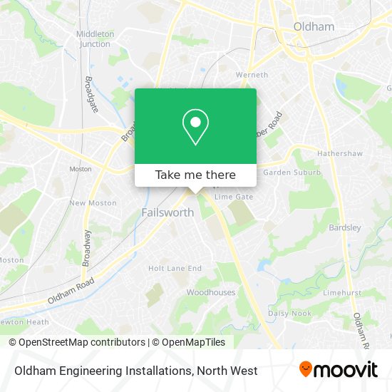 Oldham Engineering Installations map