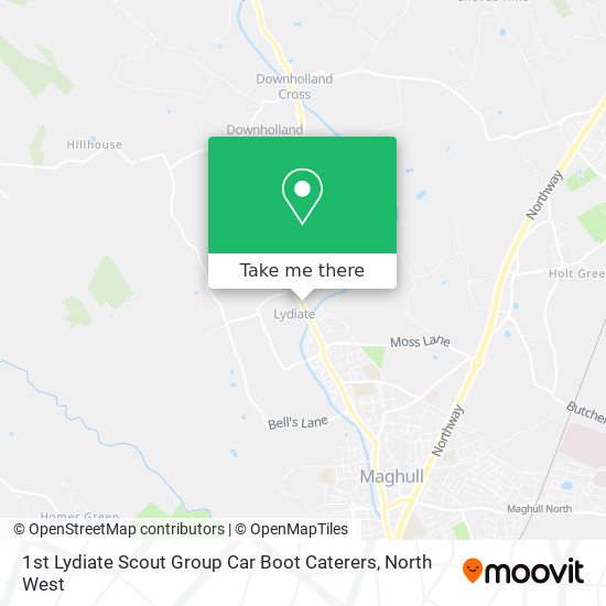 1st Lydiate Scout Group Car Boot Caterers map