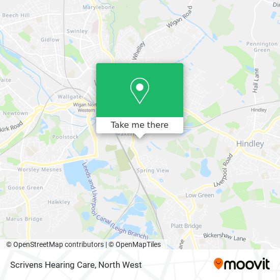 Scrivens Hearing Care map