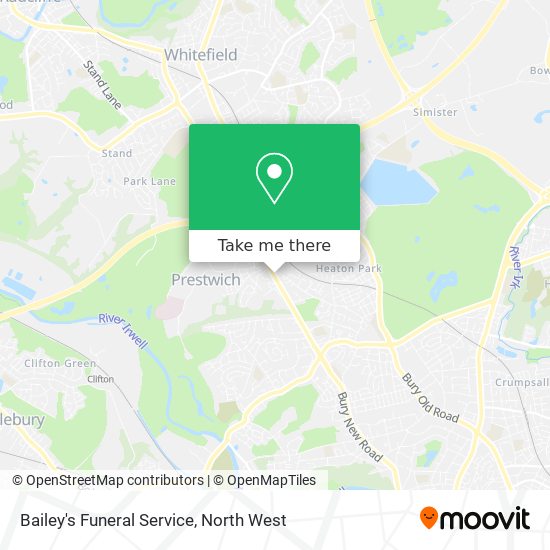 Bailey's Funeral Service map