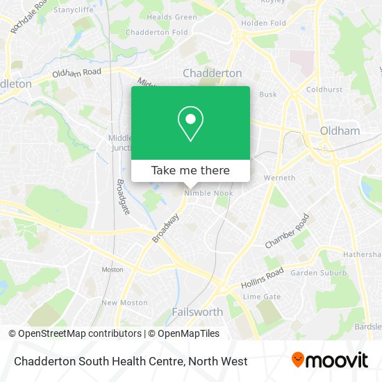 Chadderton South Health Centre map