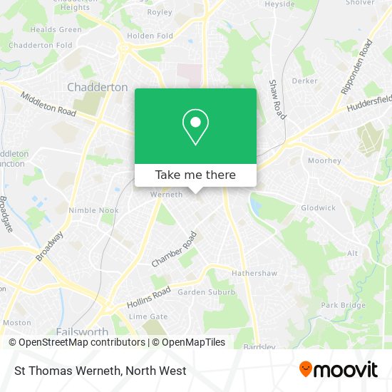 St Thomas Werneth map