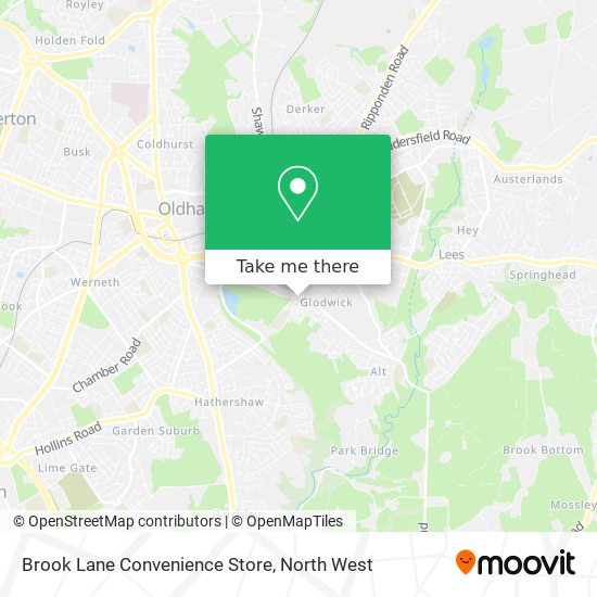 Brook Lane Convenience Store map