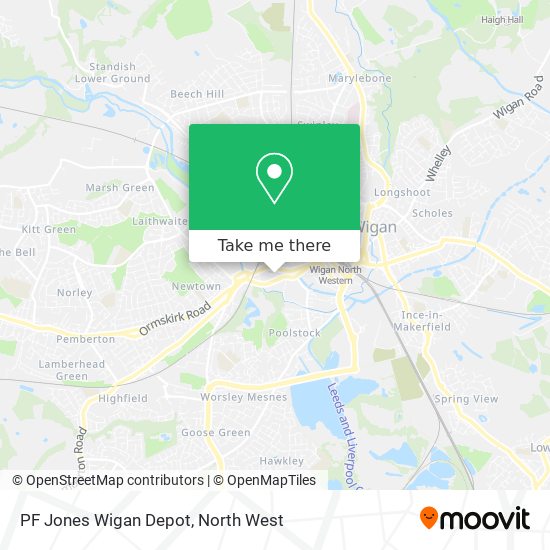 PF Jones Wigan Depot map