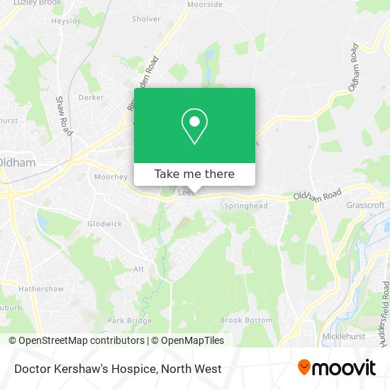 Doctor Kershaw's Hospice map