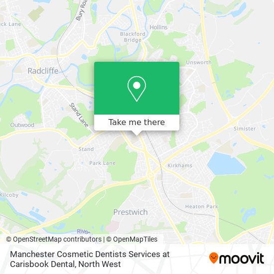 Manchester Cosmetic Dentists Services at Carisbook Dental map