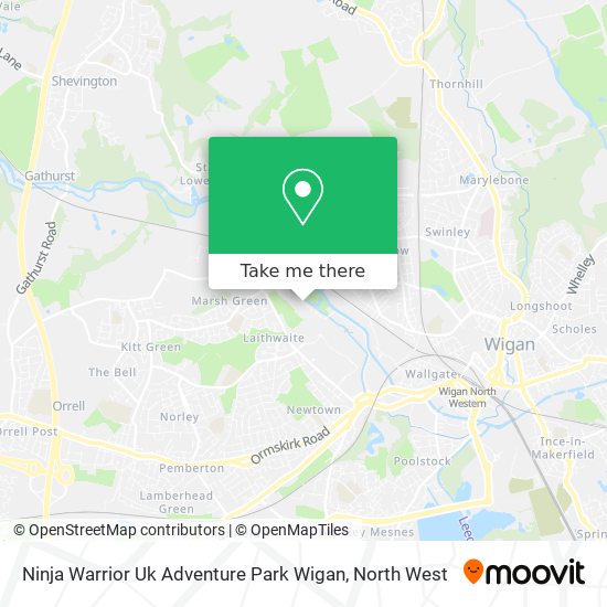 Ninja Warrior Uk Adventure Park Wigan map