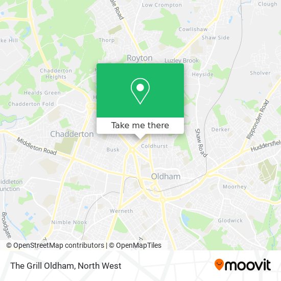 The Grill Oldham map