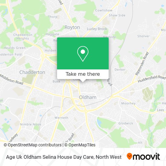 Age Uk Oldham Selina House Day Care map