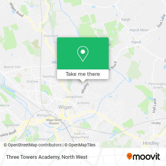 Three Towers Academy map