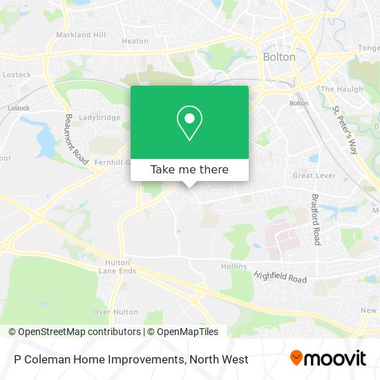 P Coleman Home Improvements map