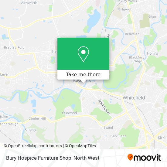 Bury Hospice Furniture Shop map