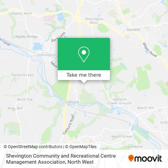 Shevington Community and Recreational Centre Management Association map