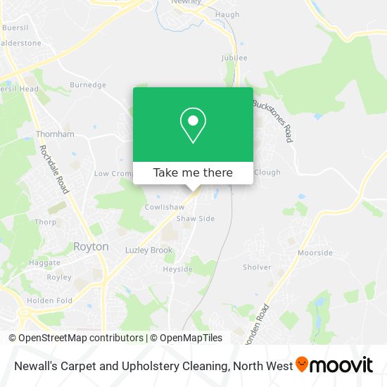 Newall's Carpet and Upholstery Cleaning map