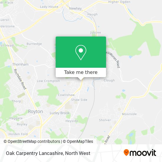 Oak Carpentry Lancashire map