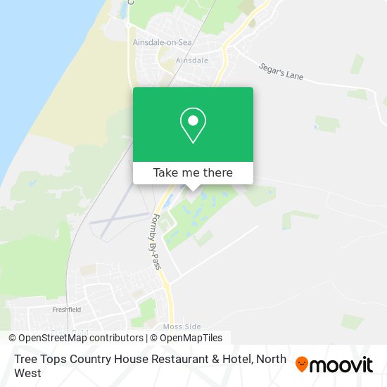 Tree Tops Country House Restaurant & Hotel map