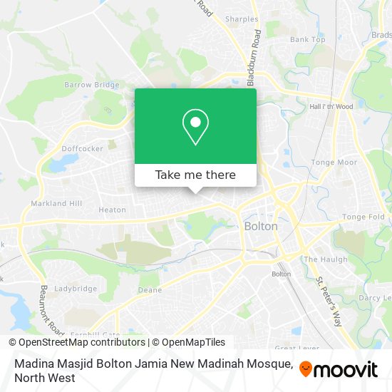 How to get to Madina Masjid Bolton Jamia New Madinah Mosque in Bolton
