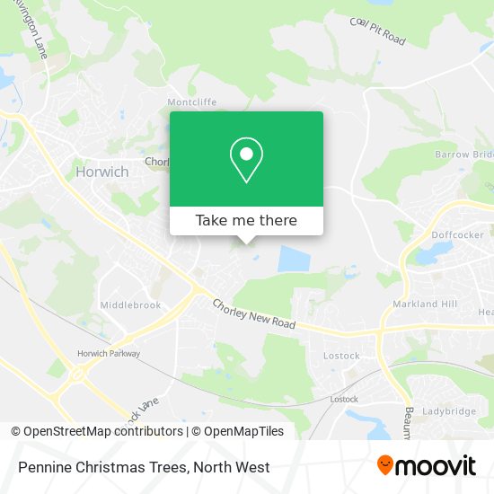 Pennine Christmas Trees map