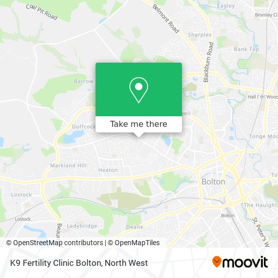 K9 Fertility Clinic Bolton map