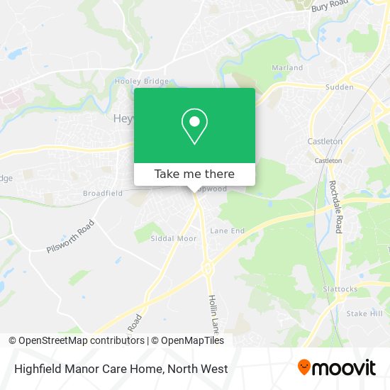 Highfield Manor Care Home map