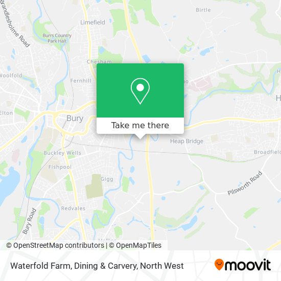 Waterfold Farm, Dining & Carvery map