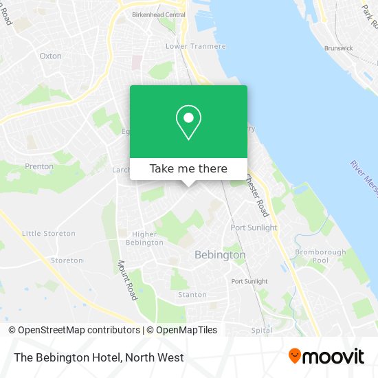 The Bebington Hotel map