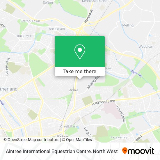 Aintree International Equestrian Centre map