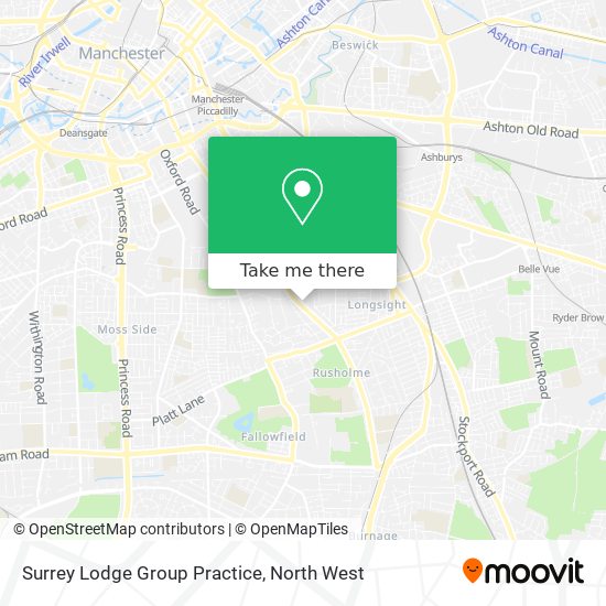Surrey Lodge Group Practice map
