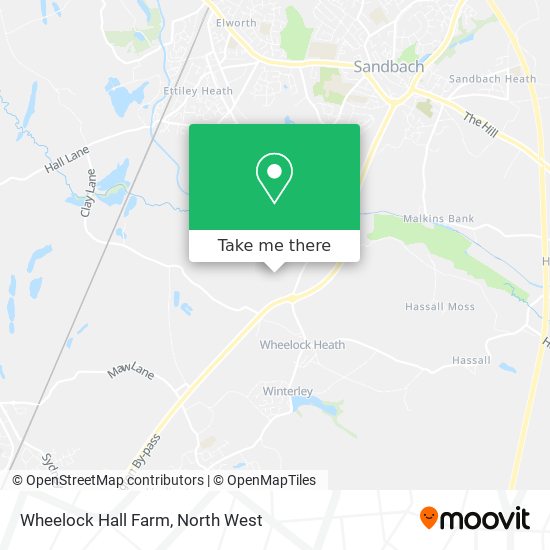 Wheelock Hall Farm map