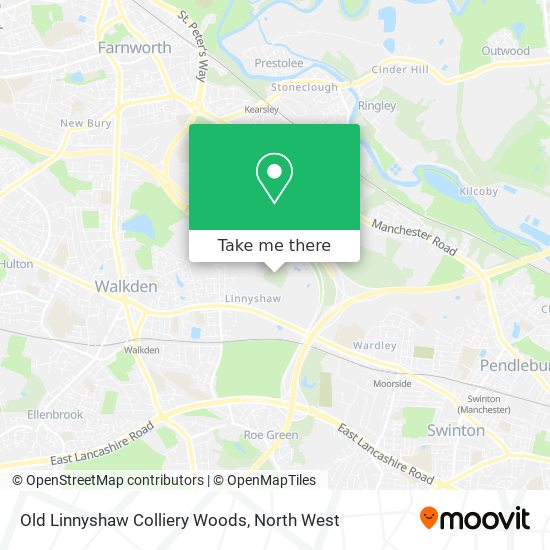 Old Linnyshaw Colliery Woods map