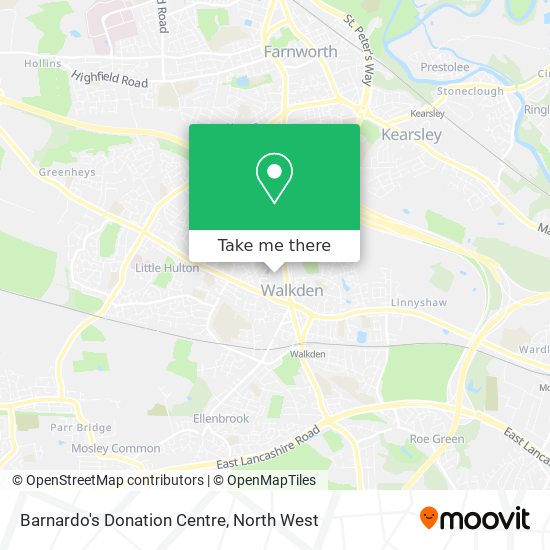 Barnardo's Donation Centre map