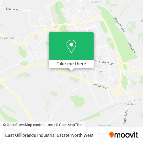 East Gillibrands Industrial Estate map