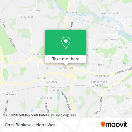 Orrell Bookcycle map
