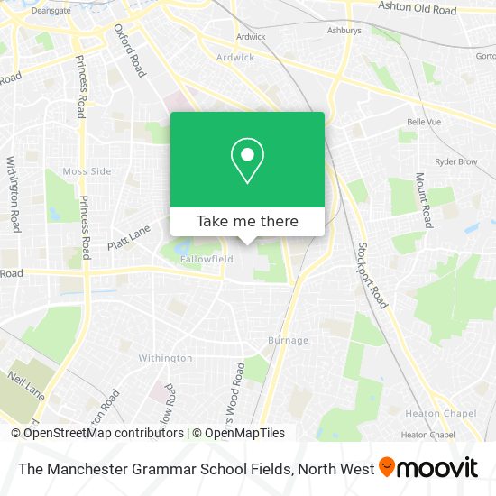 The Manchester Grammar School Fields map