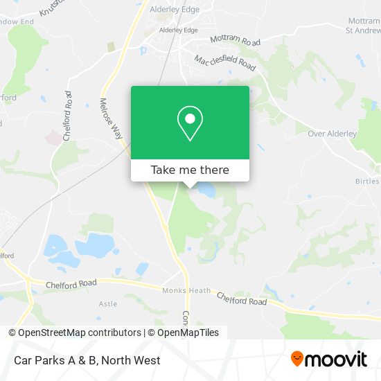 Car Parks A & B map