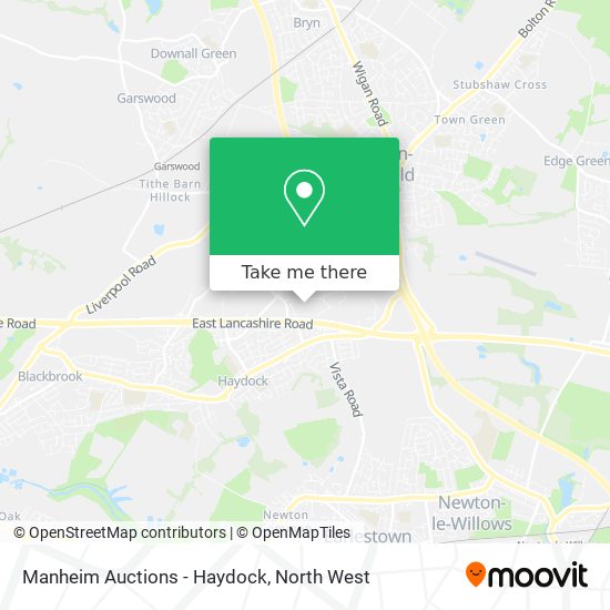 Manheim Auctions - Haydock map