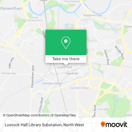 Lostock Hall Library Substation map