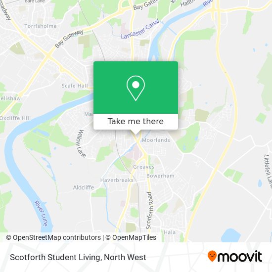 Scotforth Student Living map