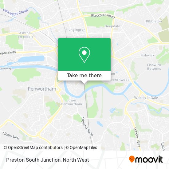 Preston South Junction map