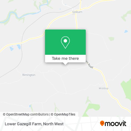 Lower Gazegill Farm map