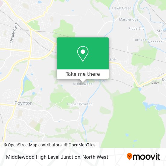 Middlewood High Level Junction map