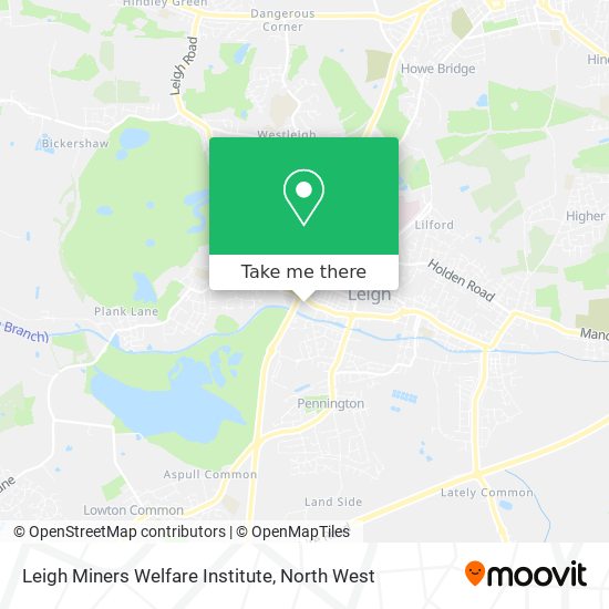 Leigh Miners Welfare Institute map