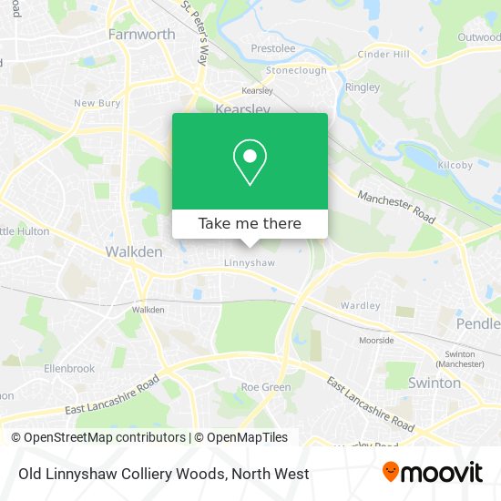 Old Linnyshaw Colliery Woods map