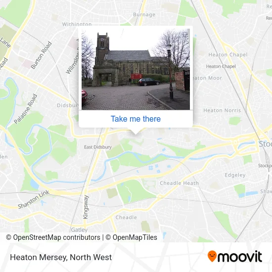 Heaton Mersey map