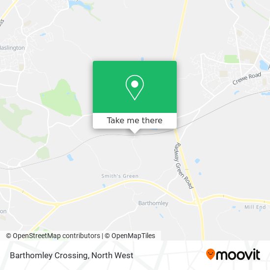 Barthomley Crossing map