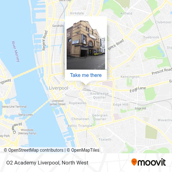 O2 Academy Liverpool map