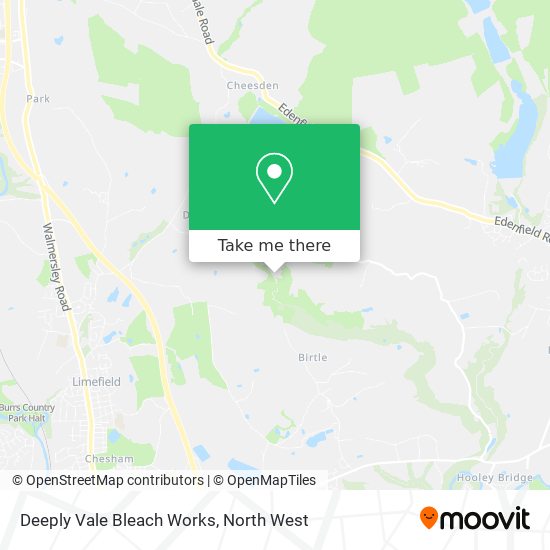 Deeply Vale Bleach Works map