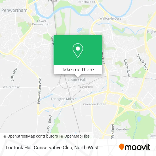 Lostock Hall Conservative Club map