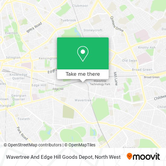 Wavertree And Edge Hill Goods Depot map