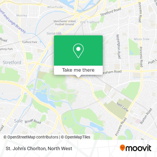 St. John's Chorlton map